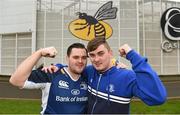 23 January 2016; Leinster supporters Thomas, left, and Conor Smyth, from Cabra, Dublin, ahead of the game. European Rugby Champions Cup, Pool 5, Round 6, Wasps v Leinster. Ricoh Arena, Coventry, England. Picture credit: Stephen McCarthy / SPORTSFILE