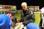 2 November 2009; Wolverhampton Wanderers manager Mick McCarthy signs autographs before the game against Wexford Youths. Friendly, Wexford Youths v Wolverhampton Wanderers, Ferrycarrig Park, Wexford. Picture credit: Matt Browne / SPORTSFILE