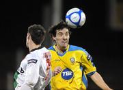 3 November 2009; Michael Hegarty, Coleraine, in action against Daryl Fordyce, Glentoran. Setanta Sports Cup, Glentoran v Coleraine, The Oval, Belfast, Co. Antrim. Picture credit: Oliver McVeigh / SPORTSFILE