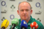 4 November 2009; Head coach Declan Kidney speaking during an Ireland rugby squad press conference. Castletroy Park Hotel, Limerick. Picture credit: Brendan Moran / SPORTSFILE