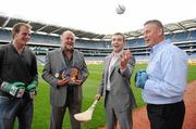 4 November 2009; Boxer Matthew Macklin along with Martin Donnelly, Meath footballer Joe Sheridan and former Dublin football manager Paul Caffery after a press conference to announce his upcoming bout against Uruguayan Champion Rafa Sosa Pintos. Croke Park, Dublin. Picture credit: Matt Browne / SPORTSFILE