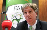 5 November 2009; FAI chief executive John Delaney during a press conference to launch FAI Scouting Regulations. FAI Headquarters, Abbotstown, Dublin. Picture credit: Matt Browne / SPORTSFILE