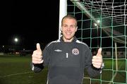 6 November 2009; Bohemians' goalkeeper Brian Murphy pictured after he was named in the Republic of Ireland squad by manager Giovanni Trapattoni for their FIFA 2010 World Cup Qualifying Play-Off game against France. League of Ireland Premier Division, Bray Wanderers v Bohemians, Carlisle Grounds, Bray, Co. Wicklow. Picture credit: David Maher / SPORTSFILE