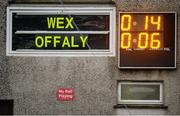 24 January 2016; A general view of the score board at the final whistle. Bord na Mona Walsh Cup, Semi-Final, Wexford v Offaly, Kennedy Park, New Ross, Co. Wexford. Picture credit: Sam Barnes / SPORTSFILE