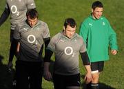 10 November 2009; Ireland players, from left, Tommy Bowe, Cian Healy and Paddy Wallace during squad training, ahead of their Autumn International Guinness Series 2009 match, against Australia on Sunday. Ireland rugby squad training, Donnybrook Stadium, Dublin. Picture credit: Stephen McCarthy / SPORTSFILE