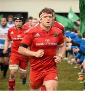 24 January 2016; Mike Sherry, Munster, makes his way out for the start of the game. European Rugby Champions Cup, Pool 4, Round 6, Benetton Treviso v Munster. Stadio Comunale di Monigo, Treviso, Italy. Picture credit: Diarmuid Greene / SPORTSFILE