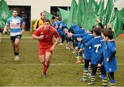 24 January 2016; Ian Keatley, Munster, makes his way out for the start of the game. European Rugby Champions Cup, Pool 4, Round 6, Benetton Treviso v Munster. Stadio Comunale di Monigo, Treviso, Italy. Picture credit: Diarmuid Greene / SPORTSFILE