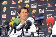 11 November 2009; Australia's head coach Robbie Deans during the team announcement ahead of their Autumn International Guinness Series 2009 match against Ireland on Sunday. Burlington Hotel, Dublin. Picture credit: Matt Browne / SPORTSFILE