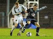 13 November 2009; Gary McCabe, Bray Wanderers, in action against Lorcan Fitzgerald, Sporting Fingal. Sporting Fingal v Bray Wanderers - League of Ireland Promotion / Relegation Play-off First leg, Morton Stadium, Santry, Dublin. Photo by Sportsfile