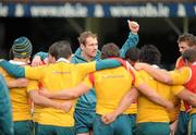 14 November 2009; Australia team captain Rocky Elsom with his players during the Australia rugby squad Captain's Run  ahead of their Autumn International Guinness Series 2009 match against Ireland on Sunday. RDS, Dublin. Picture credit: Matt Browne / SPORTSFILE