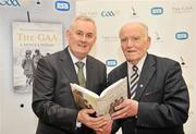 11 November 2009; Former GAA President Dr. Mick Loftus with Uachtarán CLG Criostóir Ó Cuana at the launch of  “The GAA - A People’s History”. Bailey Allen Hall, NUI Galway, Galway. Picture credit: David Maher / SPORTSFILE