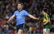 30 January 2016; Paddy Andrews, Dublin, reacts to a missed goal opportunity. Allianz Football League, Division 1, Round 1, Dublin v Kerry. Croke Park, Dublin. Picture credit: Stephen McCarthy / SPORTSFILE