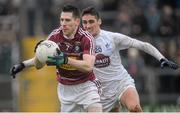 31 January 2016; Jame Dolan, Westmeath, in action against Eanna O’Connor, Kildare. Allianz Football League, Division 3, Round 1, Westmeath v Kildare, TEG Cusack Park, Mullingar, Co. Westmeath. Picture credit: Seb Daly / SPORTSFILE