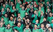 4 February 2016; Gonzaga College supporters before the game. Bank of Ireland Leinster Schools Junior Cup, Round 1, Presentation College Bray v Gonzaga College. Donnybrook Stadium, Donnybrook, Dublin. Picture credit: Seb Daly / SPORTSFILE