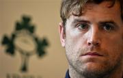 5 February 2016; Ireland's Jamie Heaslip during a press conference. Carton House, Maynooth, Co. Kildare. Picture credit: Brendan Moran / SPORTSFILE