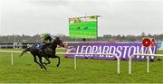 6 February 2016; Bleu Et Rouge, with Barry Geraghty up, on their way to winning the Deloitte Novice Hurdle. Horse Racing from Leopardstown. Leopardstown, Co. Dublin. Picture credit: Matt Browne / SPORTSFILE