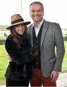 6 February 2016; Broadcaster Dáithí Ó Sé and Sinéad Desmond, TV3 Ireland AM. Horse Racing from Leopardstown. Leopardstown, Co. Dublin. Picture credit: Cody Glenn / SPORTSFILE