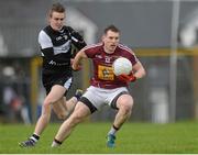 7 February 2016; Kieran Martin, Westmeath, in action against Adrian McIntyrne, Sligo. Allianz Football League, Division 3, Round 2, Sligo v Westmeath. Markievicz Park, Sligo. Picture credit: Piaras Ó Mídheach / SPORTSFILE