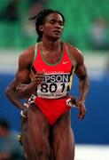 9 March 2001; Maria Mutola of Mozambique competing in the Women's 800m during the World Indoor Athletics Championship at the Atlantic Pavillion in Lisbon, Portugal. Photo by Brendan Moran/Sportsfile