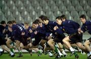 23 March 2001; Players during a Republic of Ireland training session at the GSP Stadium in Nicosia, Cyprus. Photo by David Maher/Sportsfile