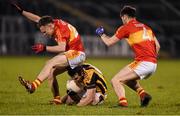 13 February 2016; Tony Kernan, Crossmaglen Rangers, in action against Stephen Keane, left, and Donie Newcombe, Castlebar Mitchels. AIB GAA Football Senior Club Championship Semi-Final, Castlebar Mitchels, Mayo, v Crossmaglen Rangers, Armagh. Kingspan Breffni Park, Cavan. Picture credit: Stephen McCarthy / SPORTSFILE