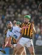 14 February 2016; Joey Holden, Kilkenny, in action against Kevin Moran, Waterford. Allianz Hurling League, Division 1A, Round 1, Waterford v Kilkenny. Walsh Park, Waterford. Picture credit: Piaras Ó Mídheach / SPORTSFILE