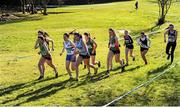 14 February 2016; A general view of the Junior Women's 4000m race. GloHealth Inter County Cross Country Championships. Palace Grounds, Tuam, Galway. Picture credit: Sam Barnes / SPORTSFILE