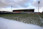 6 January 2010; A general view of the Ravenhill pitch covered to protect it against the frost before the Ulster v Ospreys match. The game has now been cancelled due to the frost. Ravenhill Park, Belfast, Co. Antrim. Picture credit: John Dickson / SPORTSFILE