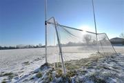 8 January 2010; A general view of the frozen net at the  Kilcock GAA Pitch at Kilcock, Co. Kildare. Picture credit; David Maher / SPORTSFILE