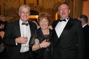 8 January 2010; Rollo McClure, left, with Margaret and Andrew Montgomerie, from Malone Golf Club Co. Antrim, at the GUI Champions' Dinner. Carton House, Maynooth, Co. Kildare. Picture credit: Matt Browne / SPORTSFILE