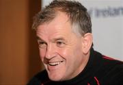 12 January 2010; Ulster head coach Brian McLaughlin during a press conference ahead of their Heineken Cup game against Edinburgh on Friday night. Newforge Country Club, Belfast, Co. Antrim. Picture credit: Oliver McVeigh / SPORTSFILE