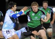 15 January 2010; Sean Cronin, Connacht, in action against Adrien Tomas, Montpellier. Amlin Cup, Pool 2, Round 5, Connacht v Montpellier, Sportsground, College Road, Galway. Picture credit: Ray Ryan / SPORTSFILE