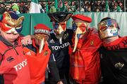 16 January 2010; Munster supporters from Limerick City, from left, Ollie Murphy, Pat Vaughan, John O'Brien, Con Carey and Ken Hayes before the game against Benetton Treviso. Heineken Cup, Pool 1, Round 5, Benetton Treviso v Munster, Stadio Comunale di Monigo, Treviso, Italy. Picture credit: Matt Browne / SPORTSFILE