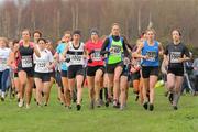 16 January 2010; The start of the Women's race, with eventual winner Fiona Mahon, 1002, Teachers A.C., leading the field. The BHAA South Dublin County Council Cross Country 2010. St Judes GAA Club, Tymon Park, Templeogue, Dublin. Picture credit: Tomas Greally / SPORTSFILE