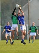 16 January 2010; Ray Hayes, Limerick, in action against Brendan McGarr, WIT. McGrath Cup, Preliminary Round, Limerick v WIT, John Fitzgerald Park, Kilmallock, Co. Limerick. Picture credit: Diarmuid Greene / SPORTSFILE