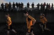 17 January 2010; DCU players make their way out for the start of the second half. O'Byrne Cup, First Round, Westmeath v DCU, St. Lomans GAA Grounds, Mullingar, Co. Westmeath. Picture credit: Brian Lawless / SPORTSFILE