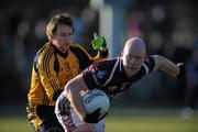 17 January 2010; Donal O'Donoghue, Westmeath, in action against Sean Johnson, DCU. O'Byrne Cup, First Round, Westmeath v DCU, St. Lomans GAA Grounds, Mullingar, Co. Westmeath. Picture credit: Brian Lawless / SPORTSFILE