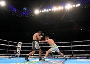 27 February 2016; Conrad Cummings, right, exchanges punches with Victor Garcia during their middleweight bout. Manchester Arena, Manchester, England. Picture credit: Ramsey Cardy / SPORTSFILE