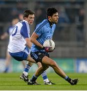 27 February 2016; Cian O'SullEvan, Dublin, in action against Shane Carey, Monaghan. Allianz Football League, Division 1, Round 3, Dublin v Monaghan, Croke Park, Dublin. Picture credit: Piaras Ó Mídheach / SPORTSFILE