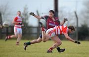 3 February 2010; Sean O'Hare, CIT, in action against Brian Og Maguire, St Mary's Belfast. Ulster Bank Sigerson Cup, Round 2, St Mary's Belfast v Cork Institute of Technology, Moorefield GAA ground, Newbridge, Co. Kildare. Picture credit: David Maher / SPORTSFILE