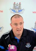 4 February 2010; Dublin manager Pat Gilroy speaking during a press conference ahead of their Allianz GAA Football National League against Kerry on Sunday. Dublin Training Facility, DCU St. Clare’s, Glasnevin, Dublin. Picture credit: Brendan Moran / SPORTSFILE