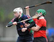 4 February 2010; Willie Hyland, LIT, in action against Conor O'Driscoll, UCC. Ulster Bank Fitzgibbon Cup Round 1, University College Cork v Limerick Institute of Technology, Mardyke, Cork. Picture credit: Matt Browne / SPORTSFILE