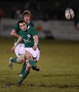 5 February 2010; James McKinney, Ireland, kicks a successful penalty. U20 Six Nations Rugby Championship, Ireland v Italy, Dubarry Park, Athlone, Co. Westmeath. Picture credit: Kenneth Sutton / SPORTSFILE