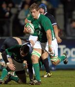 5 February 2010; Chris Henry, Ireland Wolfhounds, on his way to scoring his side's first try. Friendly International, Ireland Wolfhounds v Scotland A, Ravenhill Park, Belfast, Co. Antrim. Picture credit: John Dickson / SPORTSFILE