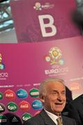 7 February 2010; Republic of Ireland manager Giovanni Trapattoni during media interviews at the end of the UEFA European Championship Qualifying Draw. Warsaw's Palace of Culture and Science, Warsaw, Poland. Picture credit: David Maher / SPORTSFILE