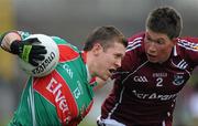 7 February 2010; Enda Varley, Mayo, in action against Garreth Bradshaw, Galway. Allianz GAA Football National League, Division 1, Round 1, Mayo v Galway. McHale Park, Castlebar, Co. Mayo. Picture credit: Ray Ryan / SPORTSFILE