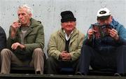 8 April 2001; Three Cork fans during the Allianz GAA National Hurling League Division 1B Round 4 match between Cork and Waterford at Páirc Uí Chaoimh in Cork. Photo by David Maher/Sportsfile
