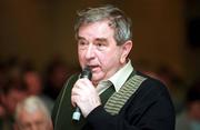 7 April 2001; Andy Gallagher, Offaly GAA official, speaking at GAA Annual Congress 2001 at the Burlington Hotel in Dublin. Photo by Ray McManus/Sportsfile