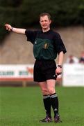 1 April 2001; Referee Anthony Buttner during the Eircom League Premier Division match between UCD and Finn Harps at Belfield in UCD, Dublin. Photo by Ray Lohan/Sportsfile