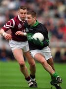 16 April 2001; Niall Geary of Nemo Rangers in action against Liam Moffatt of Crossmolina during the AIB All-Ireland Senior Club Football Championship Final match between Crossmolina and Nemo Rangers at Croke Park in Dublin. Photo by Damien Eagers/Sportsfile